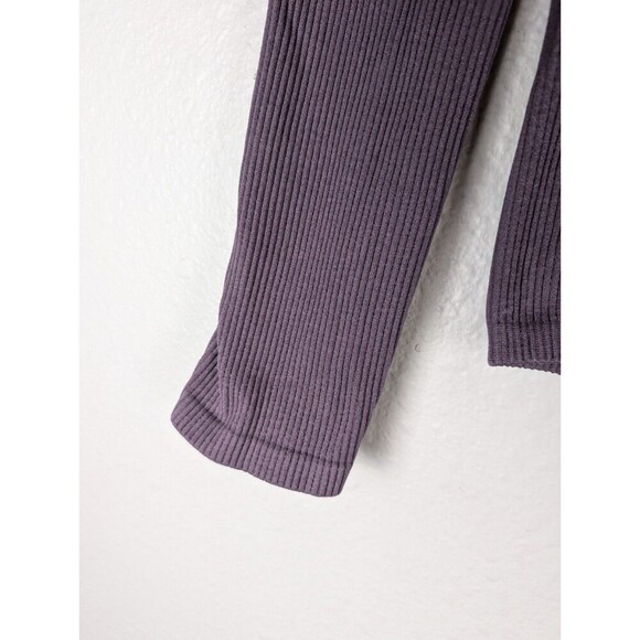 Zara TRF Ribbed Cropped Top Purple Size Medium Large - Picture 5 of 7